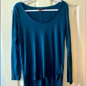 Banana Republic dark teal long sleeve pullover tee